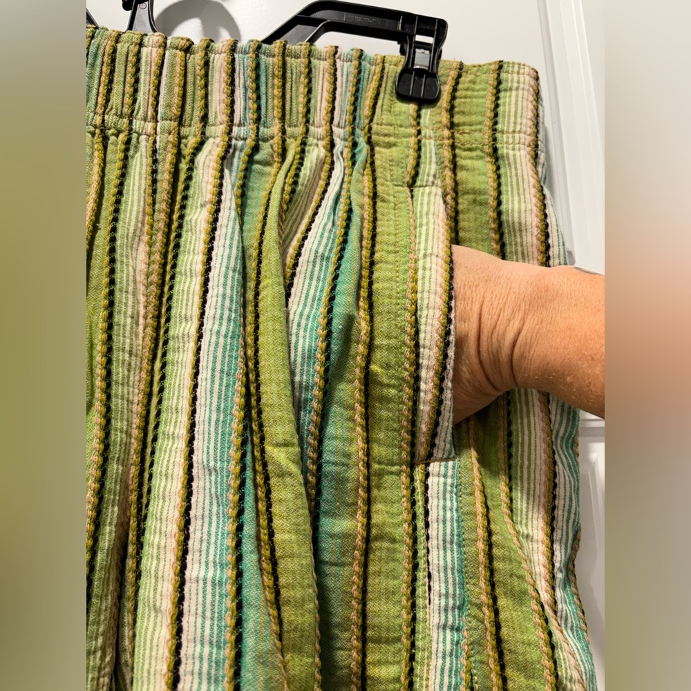 Free People Days End Striped Wide-Leg Pants - Picture 6 of 9